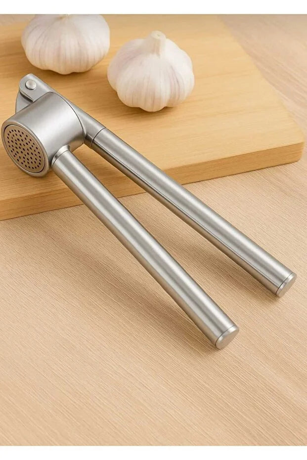 Stainless Steel Garlic Press Crush Without Peeling Removable Chamber