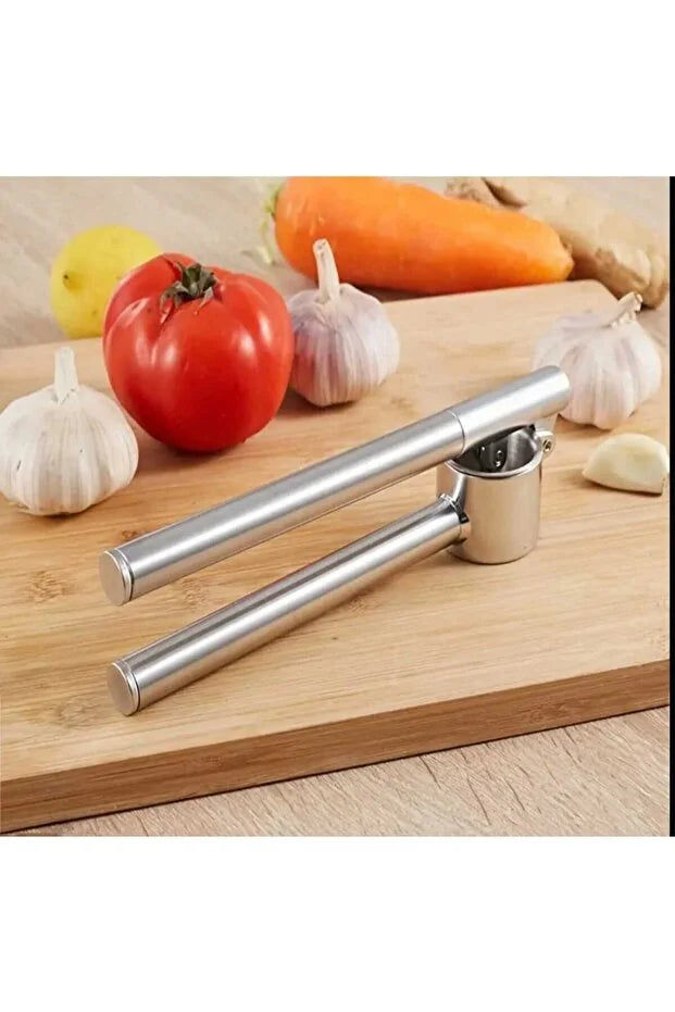 Stainless Steel Garlic Press Crush Without Peeling Removable Chamber