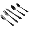 Gibson Home Stravidia 20 Piece Flatware set in Black Stainless Steel