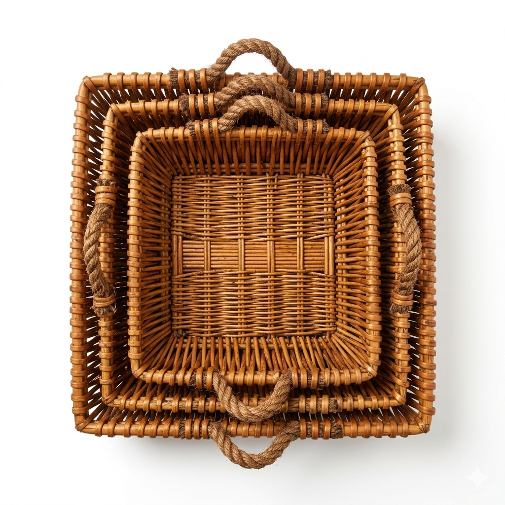 Woven Willow Home Organization Baskets – Set of 3