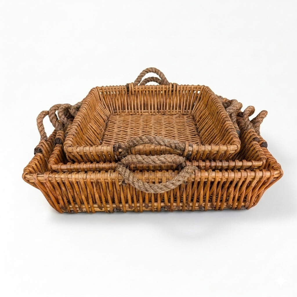 Woven Willow Home Organization Baskets – Set of 3