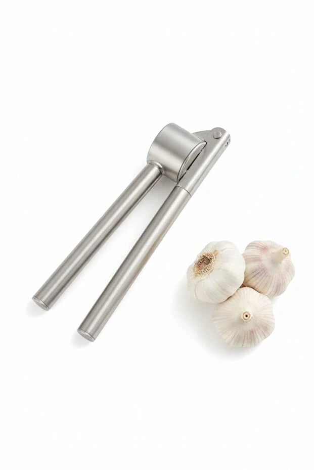 Stainless Steel Garlic Press Crush Without Peeling Removable Chamber